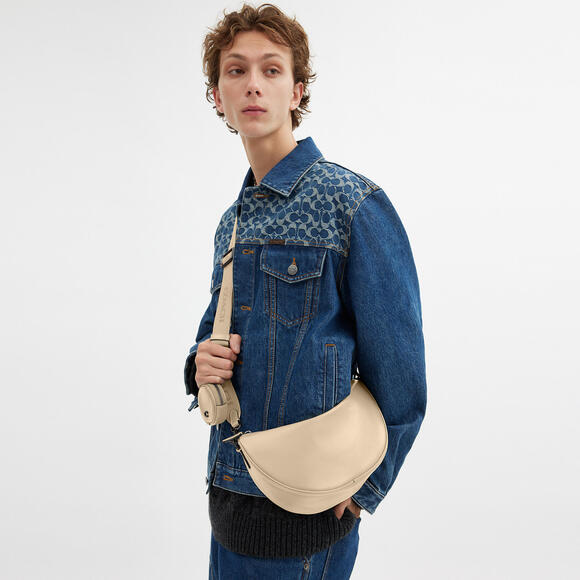 🤎 Coach NWT Leather Ivory Hall Soft Sling Bag with Crossbody Strap - Picture 2 of 7